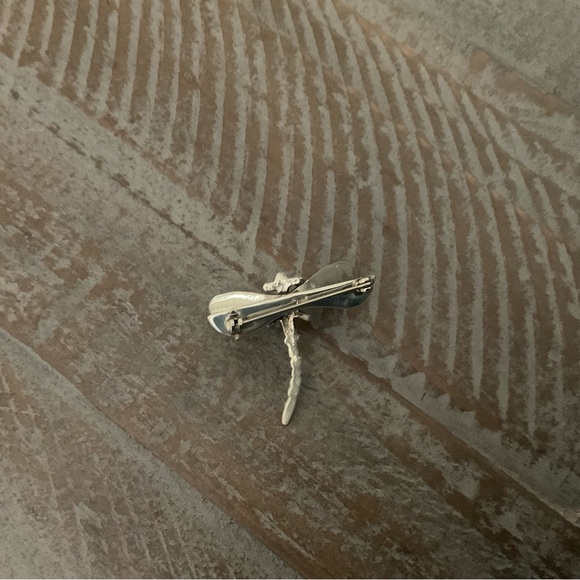 Sterling silver dragonfly pin brooch - Picture 6 of 8